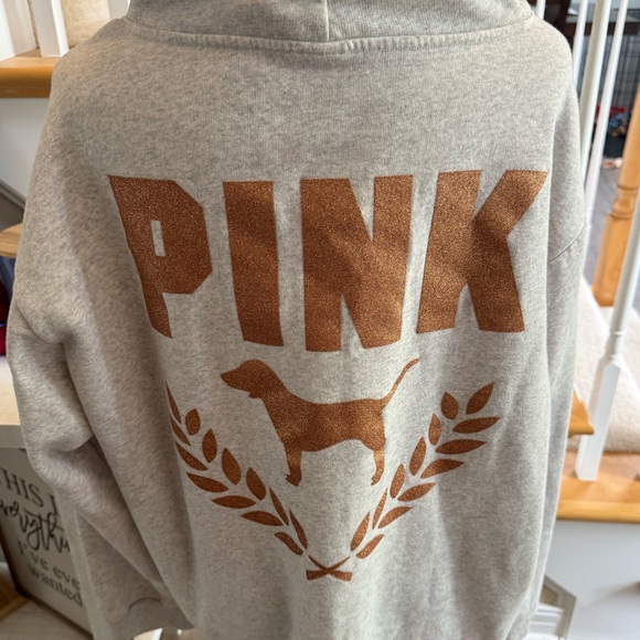 PINK Victoria's Secret Light Gray Hoodie - Picture 2 of 5